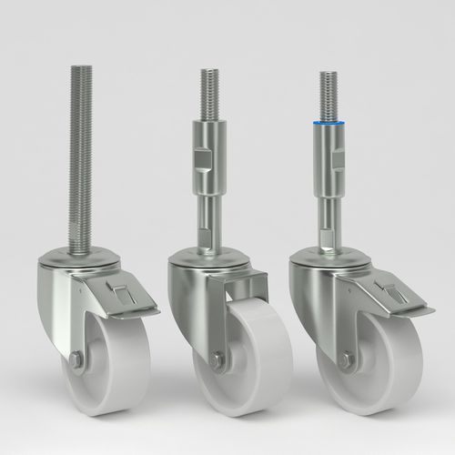 Roulette pivotante - S010NY080PF-Q-B13-HSC-Mxx-Lxxx - NHK Group ApS - à tige filetée / double / en polyamide