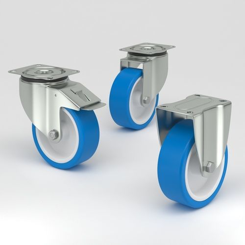 Roulette pivotante - Q-B13- 3B series - NHK Group ApS - fixe / à platine / pour chariot