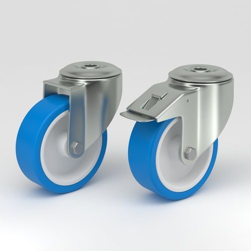 Roulette pivotante - Q-RND-3B series - NHK Group ApS - à platine / pour chariot / pour équipement médical