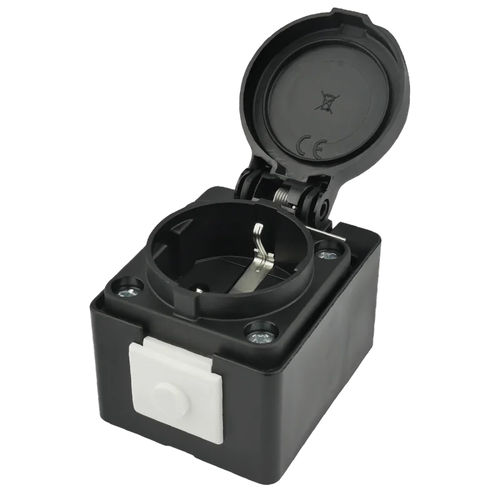 Prise électrique fixe - 60201-60101.BK - AIXONTEC - IP54 / sans halogène / 3 pôles