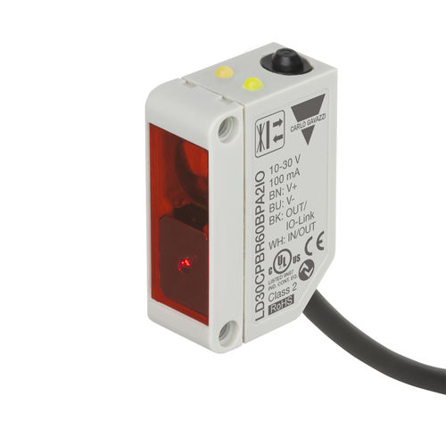 Détecteur photoélectrique avec suppression de premier plan - LD30CPBR60BPA2IO - Carlo Gavazzi Automation SpA - avec suppression d'arrière-plan / rectangulaire / laser