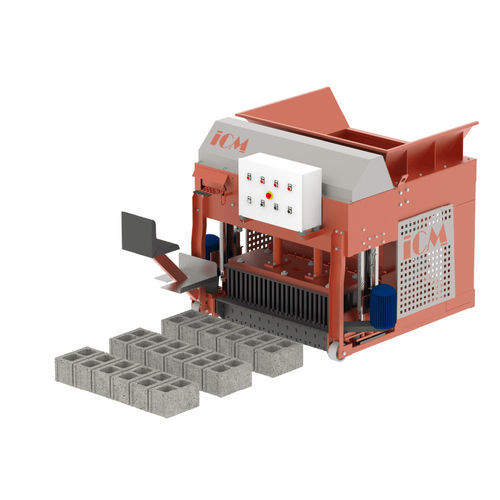 Machine de fabrication de blocs semi-automatique - EASY 6 - ICM - mobile