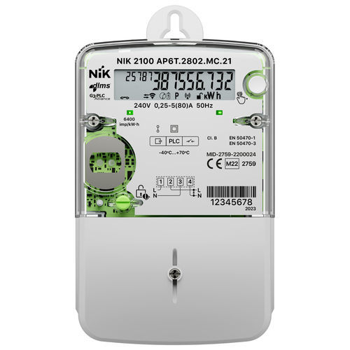 Compteur d'énergie électrique monophasé - 2100 - NIK Electronics - sur rail DIN / RS-485