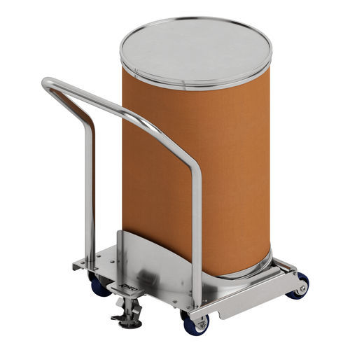 Chariot de transport - DC138 - Rheo Engineering LLC - en acier inoxydable / porte fût / à plate-forme