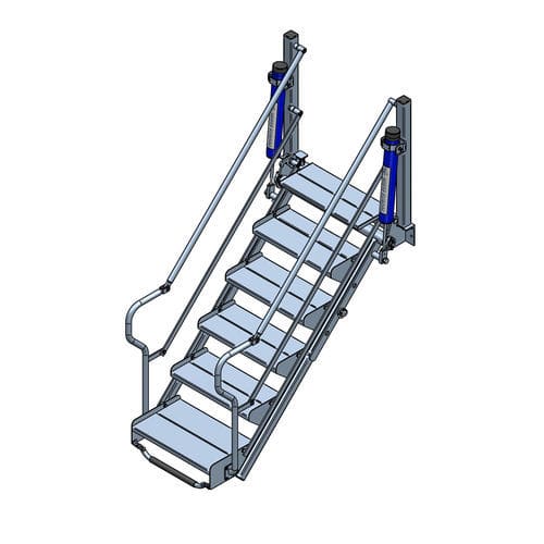 Escalier abattant - FS xT - Wiese Europe BV - métallique / avec garde-corps de sécurité / à marche anti-dérapante