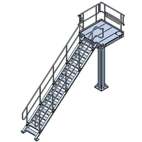 Plateforme de chargement -  JA13 - Wiese Europe BV - pour conteneur / avec garde-corps de sécurité