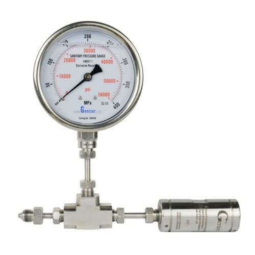 Manomètre analogique - G58000 - Genizer LLC - fileté / en acier inoxydable / à tube de Bourdon