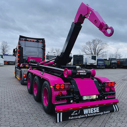 Semi-remorque benne - WAK-3-30 SK-6750 - Wiese GmbH & Co. KG Fahrzeugbau u. Nutzfahrzeuge - à crochet pour camions / à 3 essieux