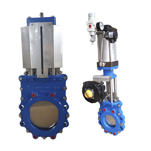 Vanne à guillotine - 0KGV49X1-10Q series - WuXi BETTA Fluid Control Co., Ltd. - à levier / avec volant / pneumatique