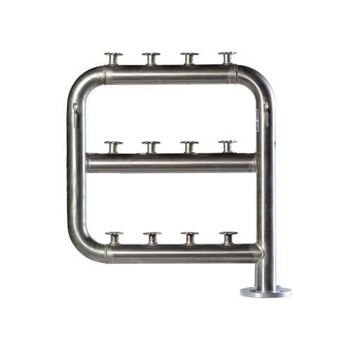 Manifold multivoie - BH001 - Baterias Gatell S.A - en acier galvanisé / à bride / d'eau