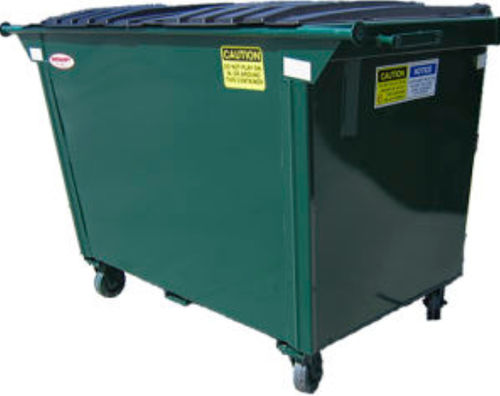 Benne à déchets pour le recyclage - 2YD Rear Load Veolia Green - Gregory container