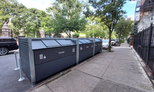 Benne à déchets en acier - BD-B series - Metro STOR - pour déchets urbains / de tri sélectif / à ouverture frontale