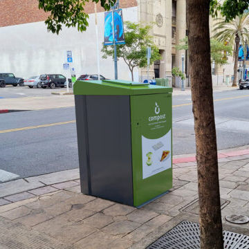 Poubelle de déchets organiques - F series - Metro STOR - en acier / à chargement latéral / de tri sélectif
