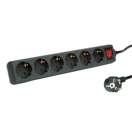 Multiprise avec interrupteur - 19071075 - SECOMP Electronic Components GmbH - avec voyant lumineux / 6 prises