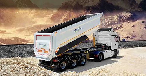 Semi-remorque benne - U-Type - AKYEL TREYLER MAKINE SAN. VE TIC.LTD.STI. - pour produits en vrac / à 3 essieux / à 2 essieux