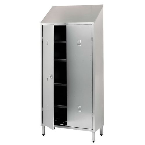 Armoire de stockage - Schweyer - sur pieds / à porte / en acier inoxydable