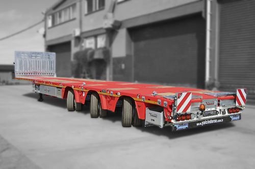 Semi-remorque à plateau - YALCIN DORSE DAMPER SAN. VE TIC. LTD. STI - gooseneck / de chantier / pour éolienne