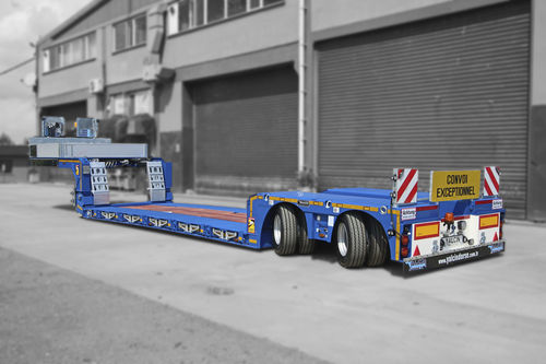 Semi-remorque extra-surbaissée - YALCIN DORSE DAMPER SAN. VE TIC. LTD. STI - à plateau / gooseneck / pour engin de travaux publics