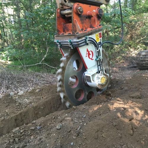 Scie à ruban diamanté - Antraquip - pour béton / monté sur excavateur