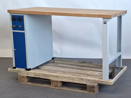 Établi en hêtre - 03-7501A1-157B4SL.11-Sch - RAU - à tiroir / à porte / avec armoire