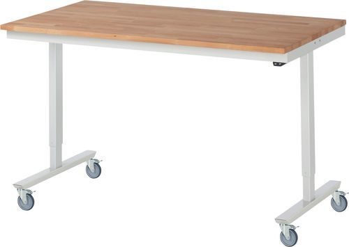 Établi en hêtre - 08-AT-150-080-B-4LF - RAU - pour atelier / mobile / à hauteur réglable