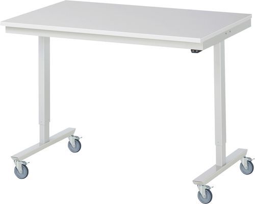 Établi en acier - 08-AT-125-080-M-4LF - RAU - pour atelier / mobile / à hauteur réglable