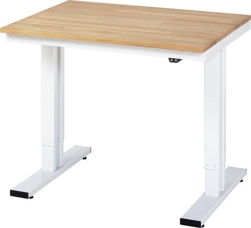Établi en hêtre - 08-WT-100-080-B - RAU - à hauteur réglable / électrique