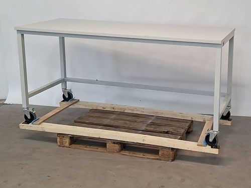 Établi en acier - 03-900-1-ME28-20H-4LF-Sch - RAU - pour atelier / mobile / à hauteur réglable
