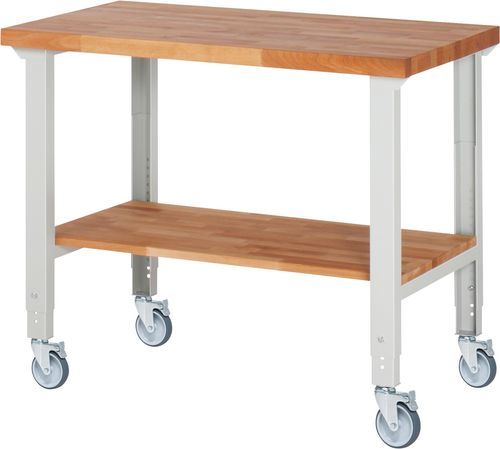 Établi en hêtre - 05-7000-7-127B4H4.12-AE - RAU - pour atelier / mobile / à étagères