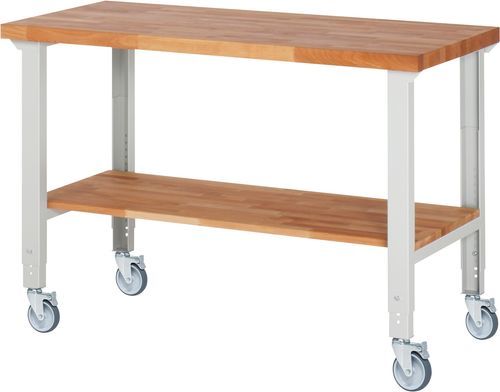 Établi en hêtre - 05-7000-7-157B4H4.12-AE - RAU - pour atelier / mobile / à étagères