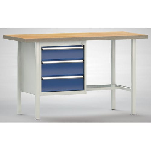 Établi en hêtre - ERGO  - KLW LUTZ - pour atelier / à 3 tiroirs / à étagères