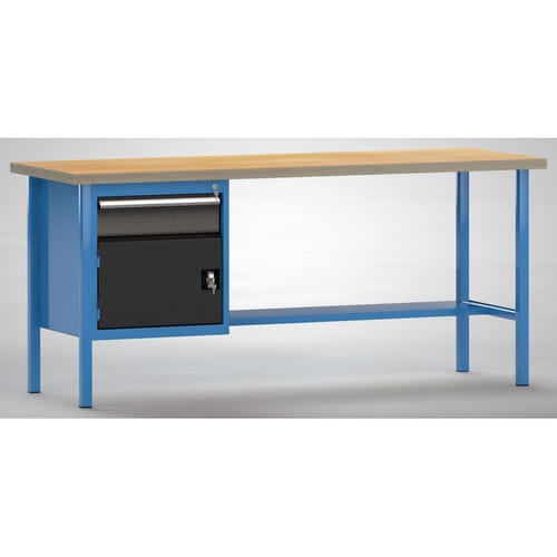 Établi en hêtre - ERGO  - KLW LUTZ - pour atelier / à tiroir / à double porte