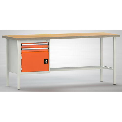 Établi en hêtre - ERGO  - KLW LUTZ - pour atelier / à 2 tiroirs / à double porte
