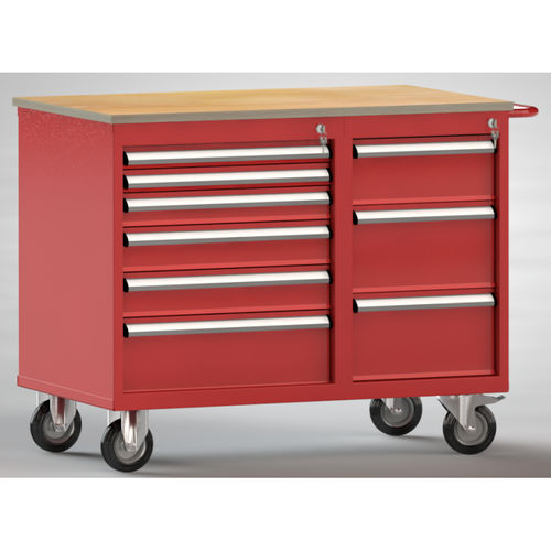 Établi en hêtre - WS824N-1000M20-E1002 - KLW LUTZ - pour atelier / multi-tiroirs / mobile