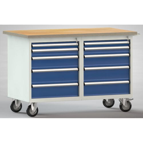 Établi en hêtre - WP834N-1200M30-E7040 - KLW LUTZ - pour atelier / à tiroir / multi-tiroirs