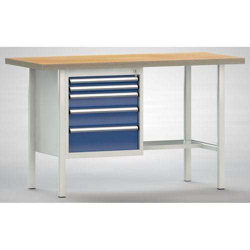 Établi en hêtre - WS118E-1500M40-E7028 - KLW LUTZ - pour atelier / industriel / à tiroir