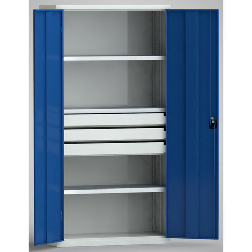 Armoire de stockage - 7FN-NH2000TD-0005XRB - KLW LUTZ - au sol / à 3 tiroirs / à portes battantes