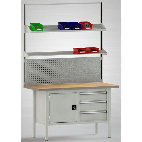 Établi en acier - AB01C-1500-OF01 - KLW LUTZ - pour assemblage / démontable / à étagères