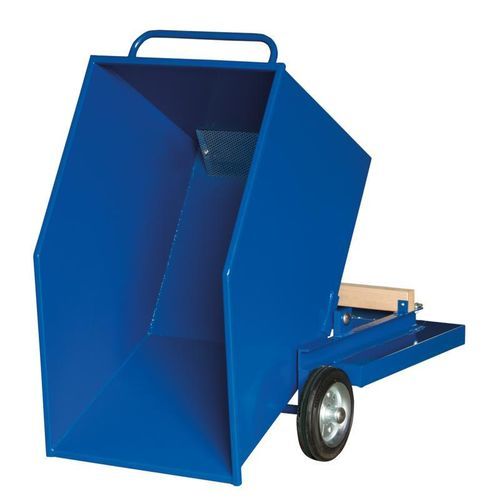 Benne auto-basculante en acier - 8615-6050-270L - KLW LUTZ - pour chariot / pour chariot élévateur / avec roues