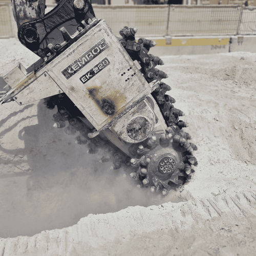 Fraise de havage hydraulique pour excavatrice - EK 220 - KEMROC Spezialmaschinen GmbH - à tambour