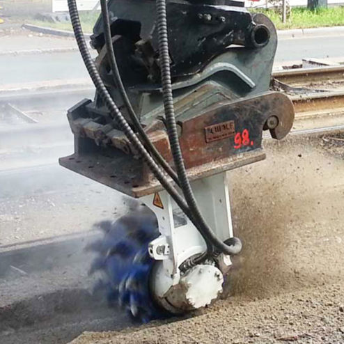 Fraise de havage hydraulique pour excavatrice - ES 45 HD - KEMROC Spezialmaschinen GmbH - à tambour