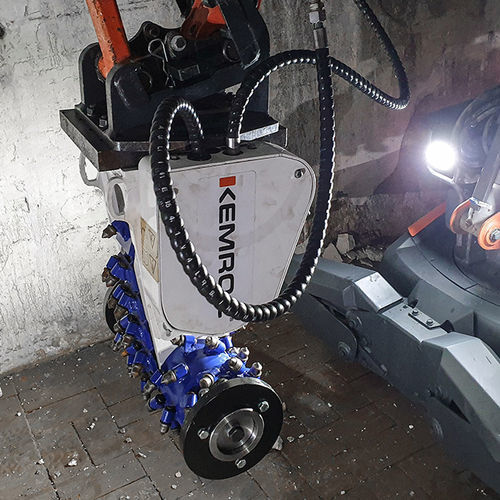 Fraiseuse à froid pour excavatrice - EX 20 HD - KEMROC Spezialmaschinen GmbH - compacte / pour asphalte / pour béton