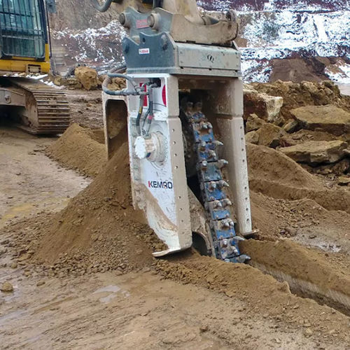 Trancheuse de sol à chaînes - KTR 65 - KEMROC Spezialmaschinen GmbH - montée sur tracteur / pour pelle hydraulique / pour le génie civil