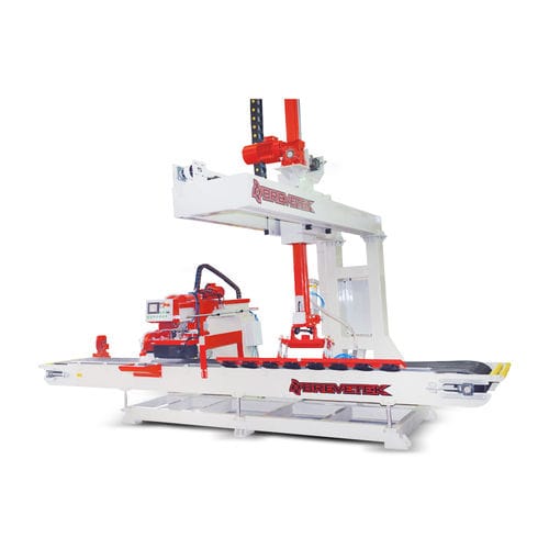 Machine de découpe à lame rotative - BREVETEK MAKİNE - pour marbre / automatique / avec robot suspendu