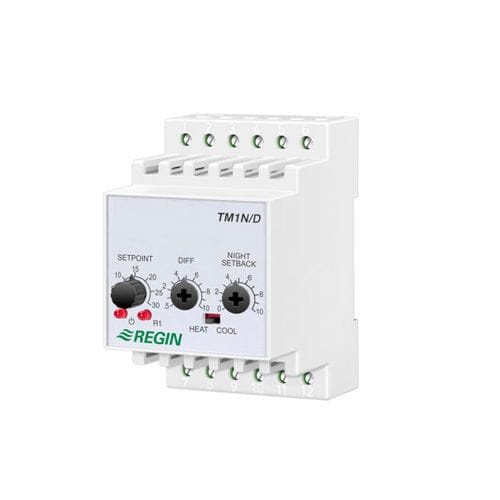 Thermostat électronique - TM1N/D - Regin - relais / sur rail DIN / 24 Vca