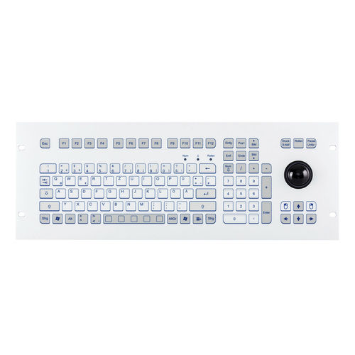 Clavier rackable - KS18329 - GETT Asia Ltd. - à membrane / 105 touches / avec trackball