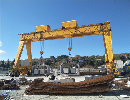 Portique à double colonne - GRT series - Xinxiang MAGICART Cranes Co., Ltd - sur pneus / pour chantier de préfabriqués / pour les travaux de génie civil