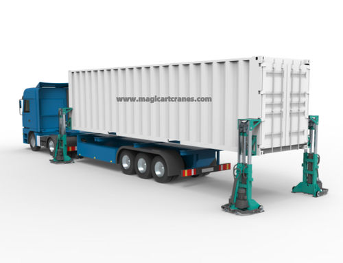 Élévateur de conteneur - Xinxiang MAGICART Cranes Co., Ltd - électrique / à colonnes / mobile