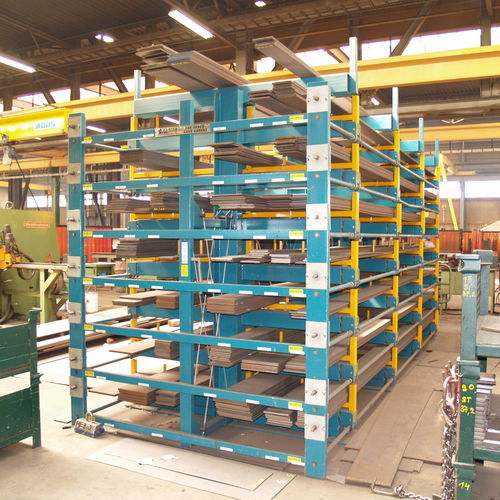 Rayonnage de manutention - MINI-JUMBO - THIEL Storage and Handling Systems - réglable / mono-face / pour charges longues