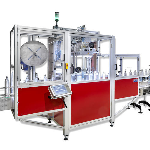 Sleeveuse automatique - MDM010 - MD Maschinenbau & Dienstleistungen GmbH - bouteille / pour bac en plastique / de gobelets